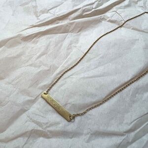 Dream Engraved 14K‎ Plate necklace